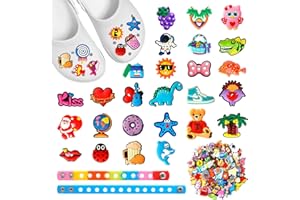 MONEMEY 100 sztuk przypinek do butów, charmsy do przypinek Crocs, kreskówkowa biżuteria do butów dla dzieci, chodaki, bransoletki, charmsy, buty dla małych dzieci, bransoletki, dla kobiet, dziewcząt i