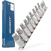 HASKYY XZN M4 M5 M6 M8 M9 M10 M11 M12 M13 M14 M16 M18 Multi Tooth Socket Set 12 Pcs