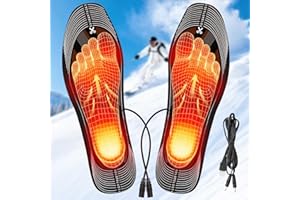 CHAOHUA Beheizbare Sohlen USB, Sohlenwärmer, Waschbar Wärmesohlen, Beheizbare Schuheinlagen für Büroarbeit, Entspannung auf dem Sofa und andere Indoor-Aktivitäten, Batterien Nicht enthalten