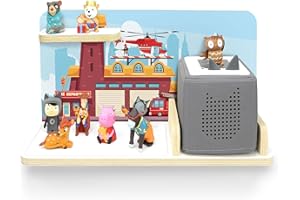 ‎STADTECKEN stadtecken® Kinder Regal für Musikbox I Serie für Kleinkind I Geeignet für die Toniebox und ca. 25 Tonies I Geschenkidee I Hörspiel I zum Aufhängen oder Aufstellen (Brandwache, klein)