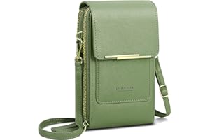 AIFILLE Petit Sac Bandouliere Telephone Portable Femme Fille Portefeuille Sac À Bandoulière en Cuir PU Porte Carte Porte Monnaie Mini Étui Pochette Sacoche pour Femmes Filles