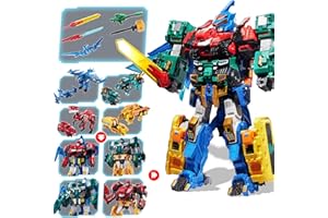 QUANTUM HEROES DINOSTER Méga Métatron Robot Transforming 4 en 1, 16.14 Pouces, Jouets Robot pour Enfants, Jouets Transformable Chariot pour Garçons et Filles de 5 6 7 8 9 10 Ans, Multicolore