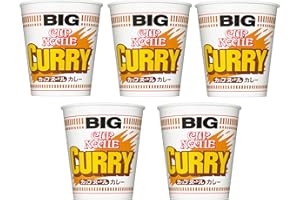 YAMAKO Nissin Cup Noodle BIG Nouilles Instantanées Ramen - Curry - BIG 120g - Set de 5 Bols