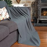 Latuda Home Mikrofiber Ş&ouml;nil Fitilli Minimalist Koltuk &Ouml;rt&uuml;s&uuml; - 175x215 cm, &Ccedil;ift Taraflı, Kaymaz, Terletmez,Gri