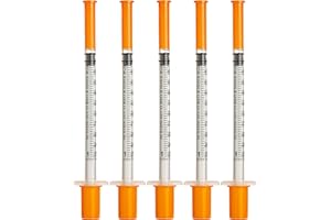 LMYKH 1 ml plastic tube 30G (0.3 x 13 mm), minimum scale 0.02 ml, individually packed (20PCS)
