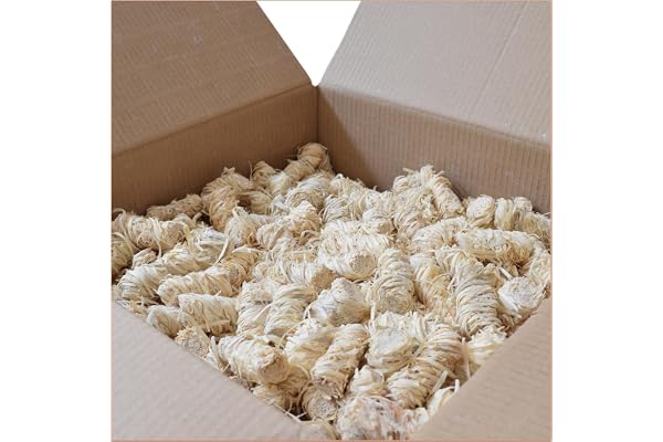 Cheminett Träull - 100% naturlig eldtändare - 10 kg, +/- 800 stycken - baserad på premium vegetabiliskt vax och FSC-certifierat trä - bränntid 8 till 10 min