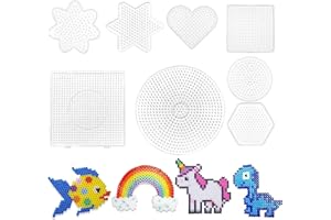 HUAHUANGHUI quadratische Perlenplatte, Sicherungsperlenbrett, kreatives Set, quadratische Perlensockel, Sicherung mit quadratischen Perlen (8 Stück)