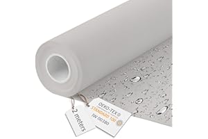 DreamRoots Tessuto Impermeabile al metro 160 cm Larghezza, 220 g/m² 600D, Stoffa per Cuscini Esterni - Grigio pallido 2M