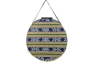 TERRÉ Shaman Drum Bolsa de Ikat Diámetro 50 cm chamán carga tambor de marco redondo Ritual Drum Correa