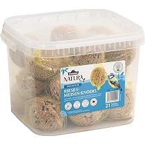 Colonne D'Alimentation Pour Oiseaux Dehner Natura Louise - 12 Boules De Graisse, Mangeoire Suspendue Résistante - 8
