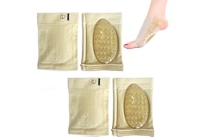 UBRAVE Arch Support Braces, 2 Pair Plantar Fasciitis Relief Brace, Foot Arch Support Insoles, Compression Cushioned Plantar Fasciitis Sleeves for Pain Relief & Sore, Flat Feet, Heel Spurs, One size, Beige