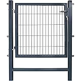 Gartentor Easy ( Besonderheit : kein ausrichten der Pfosten notwendig durch Querverbindung ! ) , BxH 1 x 1 m, anthrazit - Tor