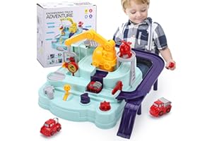 Circuit Voiture Enfant, Sunfry Piste Aventure de Voiture Jeux Educatifs Montessori pour Garçon Fille 3 4 5 6 Ans, Jouets Intellectuels de Voiture Cadeau Anniversaire Noël pour Garçon Fille (Petite)