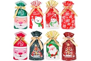 DPKOW 32 szt. Świąteczne torby na cukierki dla dzieci prezenty dekoracja