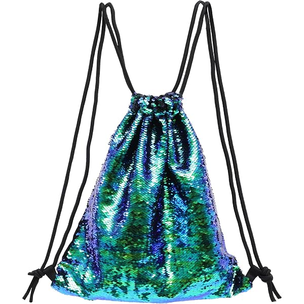 Kandharis Turnbeutel Mit Wende-Pailletten – Glitzer-Rucksack Mit Farbwechsel, 49x39 Cm, Ideal Für Schule & Sport