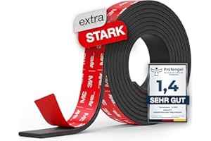 DANJOY® Taśma magnetyczna samoprzylepna (2 m) I mocny klej – mocny magnes I pasek magnetyczny z bardzo mocnym klejem 3M-VHB do noży, tablic suchościeralnych i wielu innych