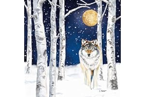Crafty Things 4 x Paper Napkins - Winter Wolf - Ideal for Decoupage/Napkin Art