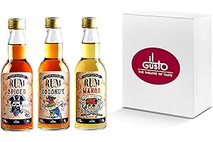 IL GUSTO THE THEATRE OF TASTE Rum Gift | Miniature Box - Pack of 3 | 60ml | 40%