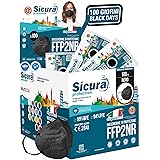 100 Mascherine FFP2 NERE Certificate CE Made in Italy SICURA Protection BFE ≥99% Mascherina FFP2 vera Marcatura EFFETTO PULIT
