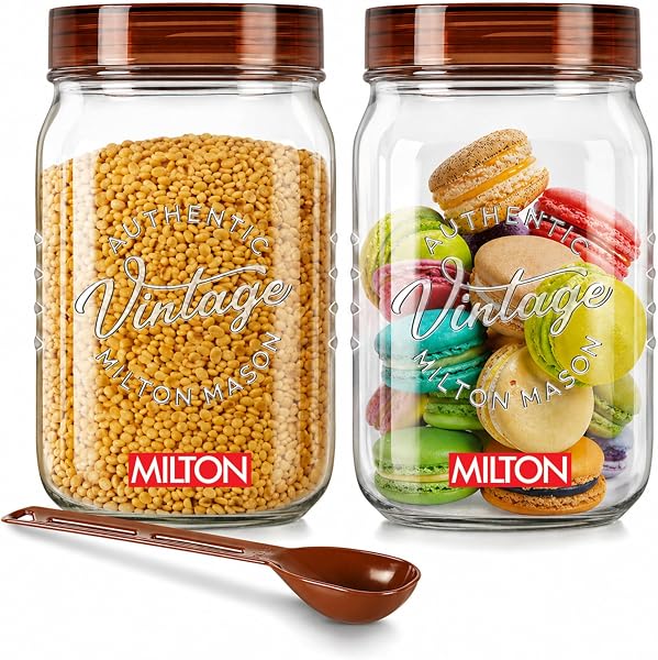 MILTON Vintage Plastic Storage Jar and Container Set, Airtight & BPA Free…