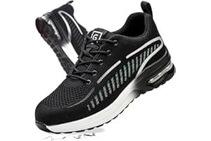 YEKOYIOO Sicherheitsschuhe Arbeitsschuhe Herren Damen Leicht Stahlkappenschuhe Sportlich Atmungsaktiv Unisex Sneaker 38-46 EU