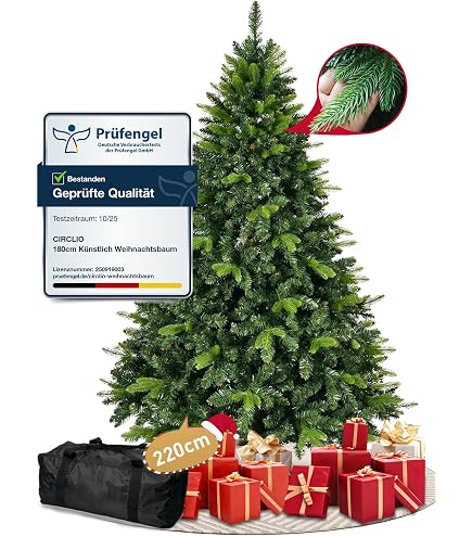 Albero Di Natale Artificiale Evergreen Tree 180 Cm, Stampato A Iniezione 100% PE, Realistico, Con Base In Legno - Montaggio Facile, Rami Flessibili, Prodotto In UE
