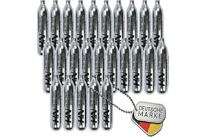 25 x 12g Co2 Kapseln für Airsoft Pistole, Softair, Paintball, Luftpistole oder Luftgewehr - H&N Sport CO2 Patronen Kapsel
