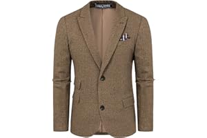 PJ PAUL JONES Sakko Americana británica de corte regular para hombre, 2 botones, moderna chaqueta de negocios