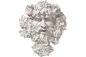 Design Toscano OS6212M Bacchus, God of Wine Greenman Wall Sculpture, Medium, 30.5 cm, Polyresin, Antique Stone