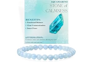 Bivei Perlenarmband für Frauen 6mm Halbedelstein dehnbarer elastischer Schmuck Yoga Geschenke