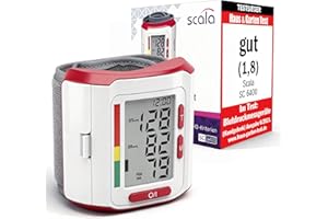Scala SC 6400 Tensiomètre au Poignet, Rouge, Blanc