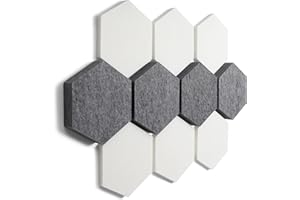 Fennext® Lot de 10 absorbeurs acoustiques muraux en non-tissé acoustique de qualité supérieure pour les jeux vidéo, le télétravail ou le studio, Kit de démarrage non-tissé Duo