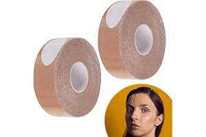 THKO Face Lifting Tape, Gesichtsklebeband 2 Stück 2.5cm x 5m Hautfarbe Multifunktionales Anti Falten Lifting Tape für Gesicht Straffung Doppelkinn Entferner Augen Stirn Lippen Falten Pflaster