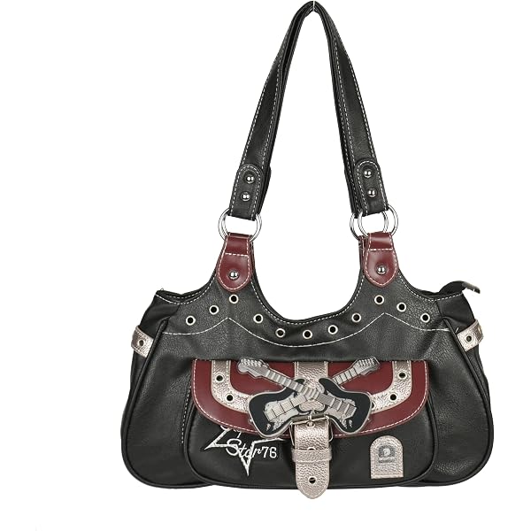 Y2K Messenger Bag Women's Punk Cross Gothic Leather Tote Bag