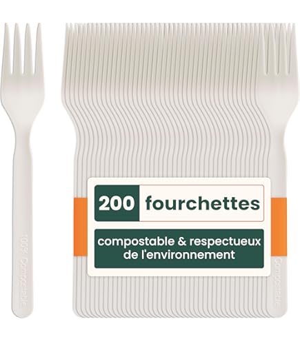 200 Fourchettes En Plastique Réutilisables – 10,5 Cm – Sans BPA, Lavables Au Lave-vaisselle – Pour Fêtes, Mariages, Barbecues