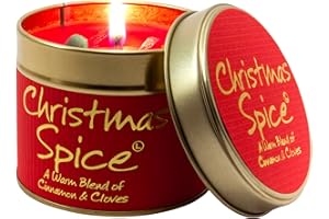 LILY FLAME Lily-Flame Christmas Spice Tin, Red, 7.7cm l x 7.7cm w x 6.6cm h