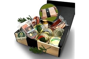 ‎SCHWARZWALD METZGEREI SCHAUFLER Schwarzwald Metzgerei - Geschenkset "Dosenwurst und mehr" mit verschiedenen Wurtsspezialitäten, Altbadischem Senf, Schinken und Speck - 10-teilig