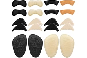 WLLHYF 10 par poduszek na wysokim obcasie, wielokrotnego użytku, wkładka do pięty do butów, zapobiega ślizganiu się pięty, samoprzylepne wkładki do butów, ochrona stóp dla mężczyzn i kobiet, ulga w bólu pięty, 10 par