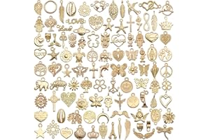 FAIRYGATE Wholesale Bulk Lots Tibetan Silver Charms Pendant Fitting for DIY Necklace Bracelet Earrings Jewellery Making Accessories A66