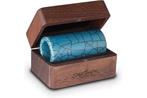 STAR SINGER SLIDES Pure Blue - Tobogán de cerámica para guitarra, esmalte azul brillante, hecho a mano (mediano)