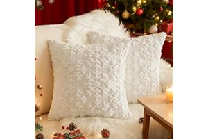 Shengruili 2er Set Samt Kissenbezüge Weicher,40x40 Kissenbezug Weihnachten,Weihnachtsdeko Kissenbezug,Winter Geschenk Weihnachten für Sofa Schlafzimmer