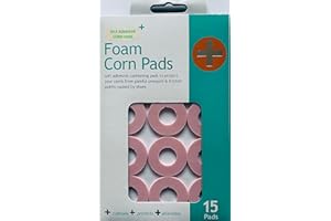AAKSH 555 2 X 15pcs Large Round Corn PAD Self Adhesive Foam Cushion Pads Perfect Protection for Painful Corn CALLUSES Protective Ring Corn Pads Plasters | Reduce Pain from Shoes Pain Relief Corn pad