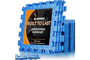 Amonax Tappeto Palestra Tappetini in Schiuma Eva, Puzzle Palestra Tappetino Palestra, Tappetini Da Gioco per Bambini, Tappeto Piscina Attrezzi Palestra Tappetini Palestra per Palestra in Casa