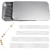 16 Pcs Big Eye Beading Needles 4 Sizes Seed Bead Needles Opening Beading Needles with Needle Case Long Straight Beading Needl