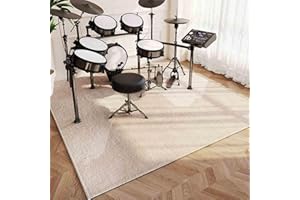 QESJODFU Tapis Batterie Tapis de Tambour Insonorisé Moquette Antidérapante Tapis pour Batterie Acoustique Grosse Caisse Claire Batterie électronique Kits Instruments de Musique Tapis de Sol 170 x 140 cm