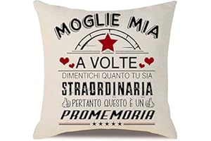 Aocaso Tu sia straordinaria regalo d'ispirazione per la moglie da parte del marito copricuscino promemoria per la moglie Compleanno San Valentino Anniversario Regalo di Natale (moglie)