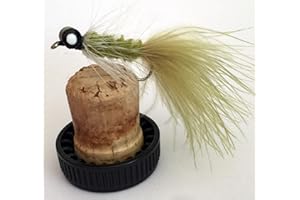 BESTCITY Fliegen Angeln beschwert Hund Nobbler Acht Fliegen Chartreuse Grün palmered # 124g,