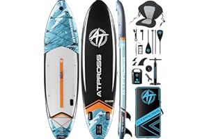ATPROSS 11'6"x35" Inflatable Stand Up Paddle Board 450LBS Weight Capacity Extra Wide Non-Slip Stable Deck Adult SUP,Premium Accessories Kit & Backpackfor Yoga, Fishing, Surf