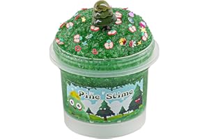 OKAYBEE Green Snow Fizz Slime, Fluffy Slime per bambini, regalo per feste per ragazze e ragazzi di età compresa tra 8 e 12 anni, giocattolo sensoriale, regalo di Natale e di Hallowmas