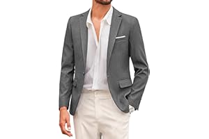COOFANDY Herren Sakko Sportlich Modern Freizeit Blazer 1 Knopf Business Jackett Regular Fit Leichte Anzugjacke